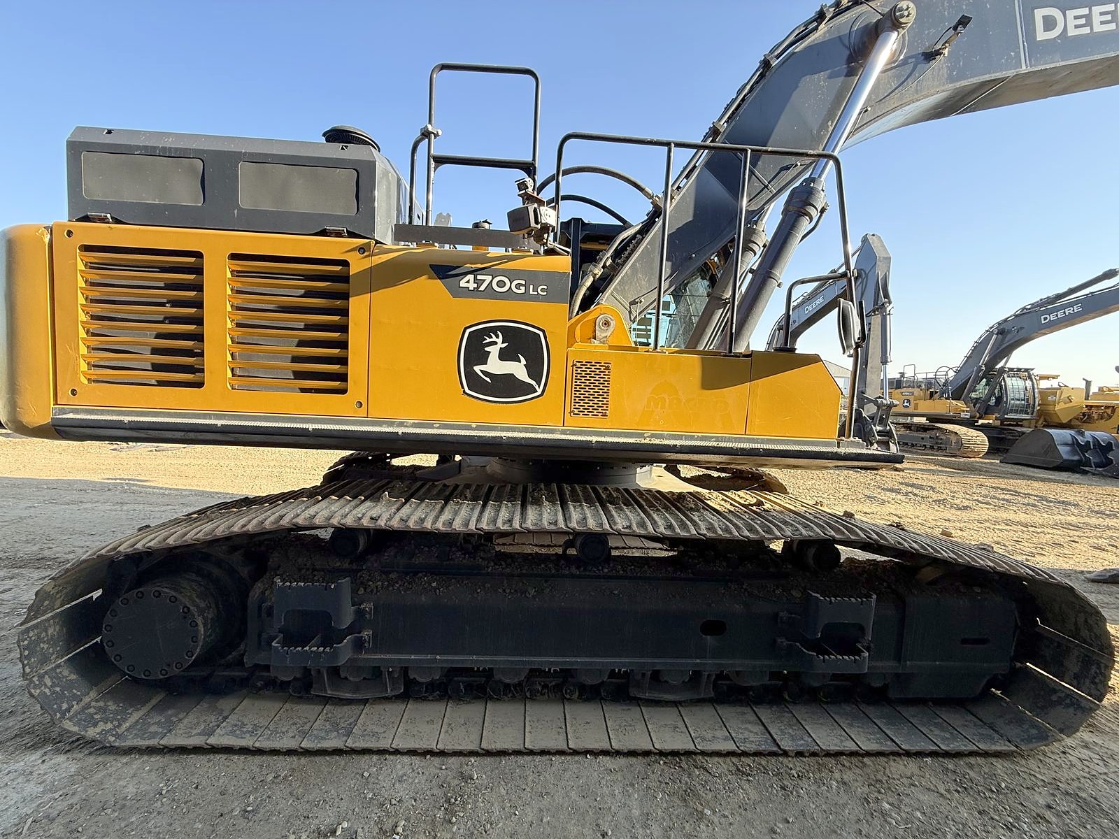 The group's John Deere 470G LC excavator in side profile