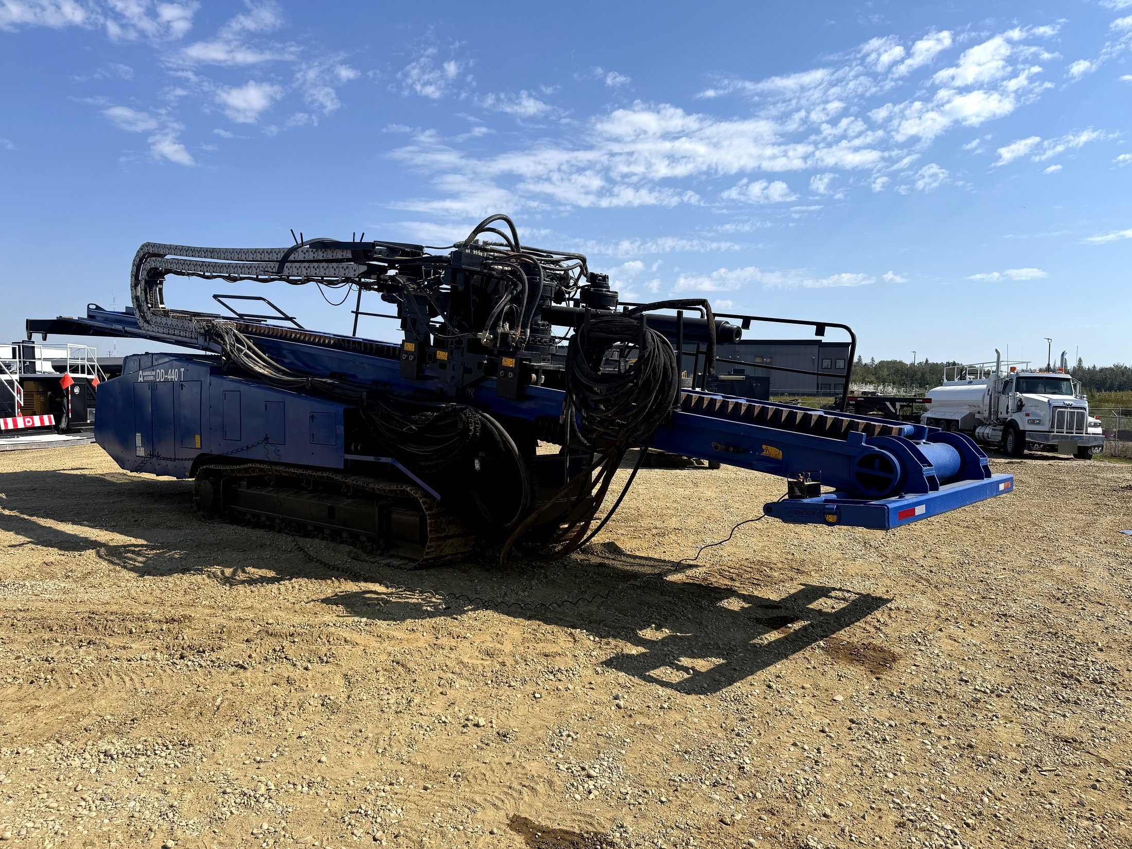 American Augers DD-440T horizontal directional drill, full rig under blue sky